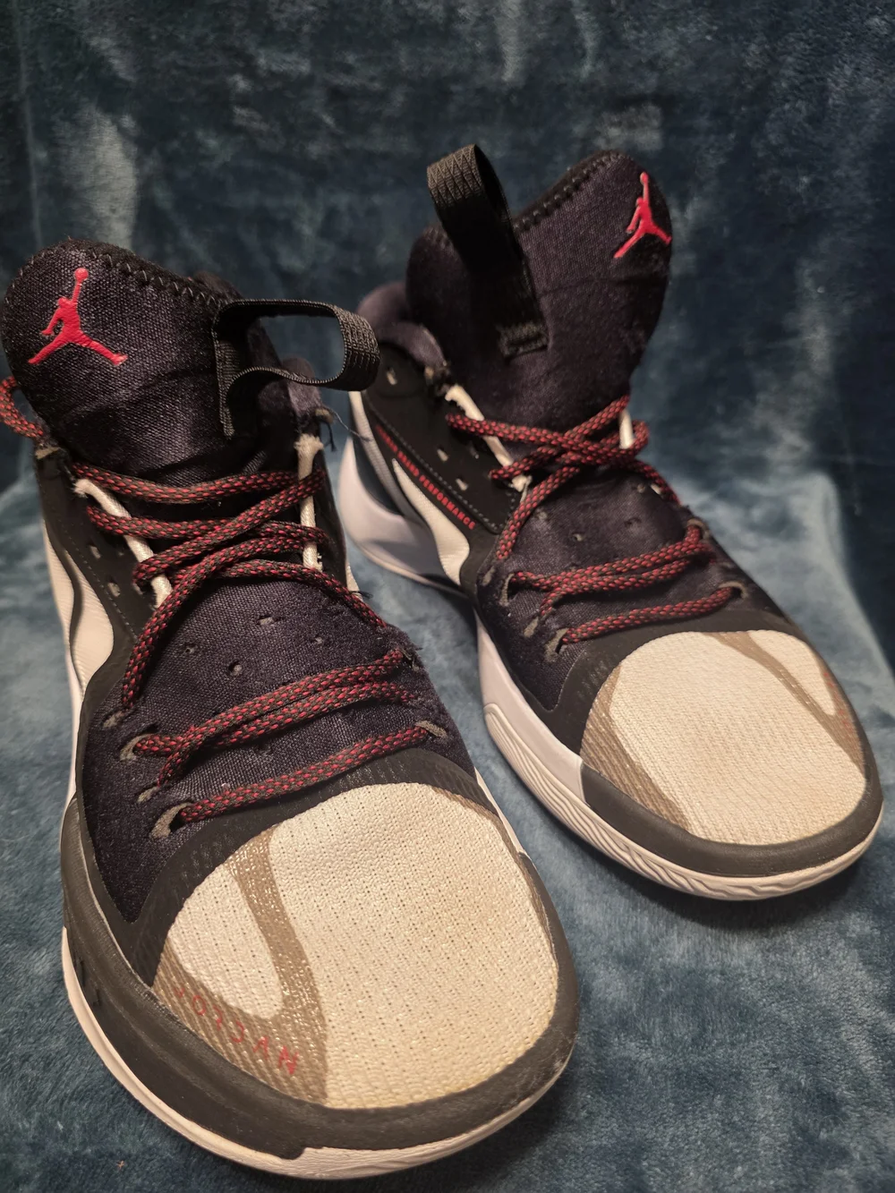 Jordan Men’s Black, Red and Cream Performance Basketball Shoes